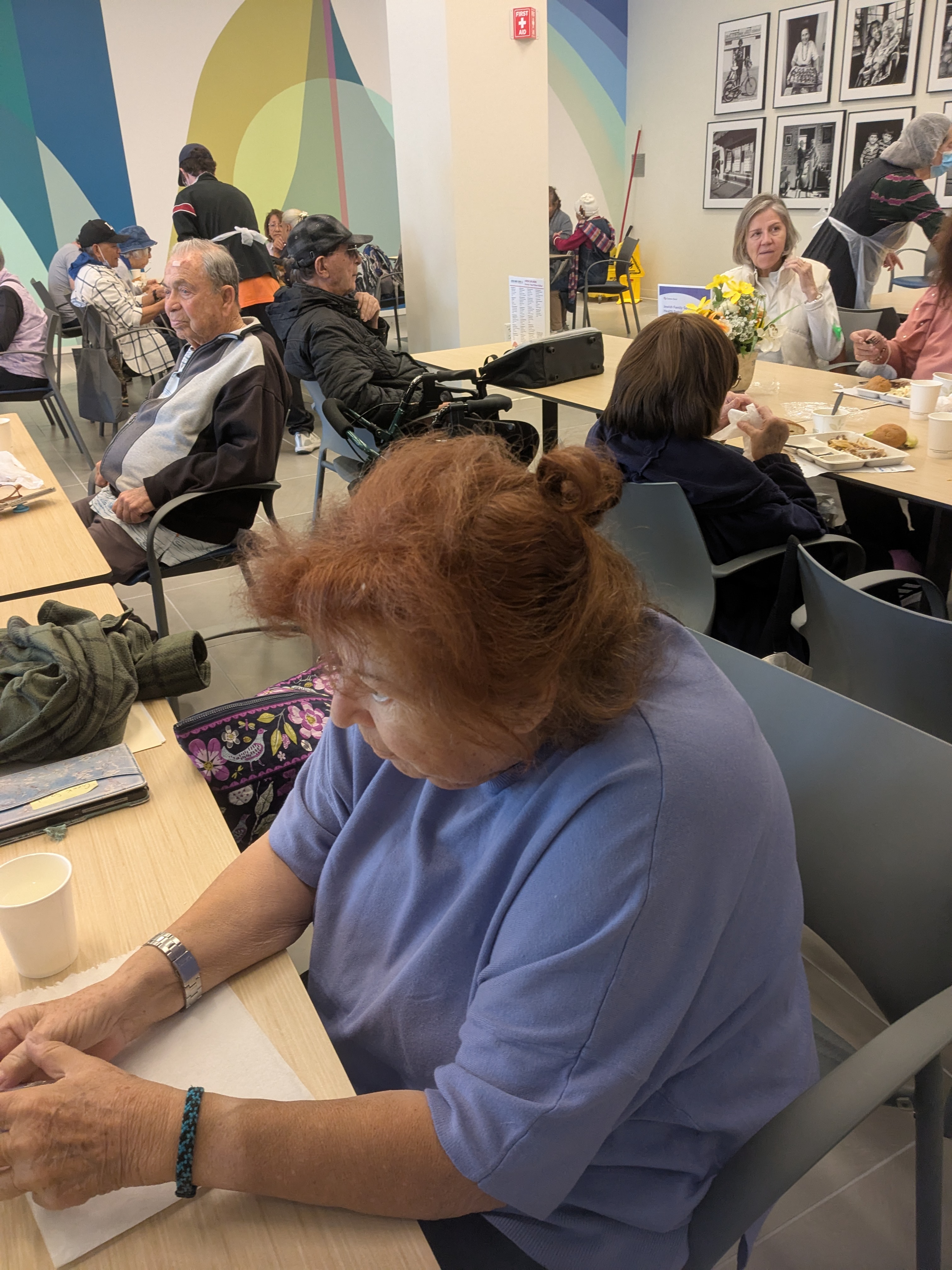 seniors waiting for distribution